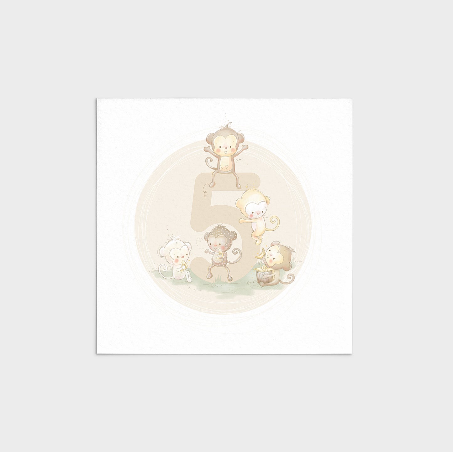 'Animal Numbers' Children's Wall Art Print Set