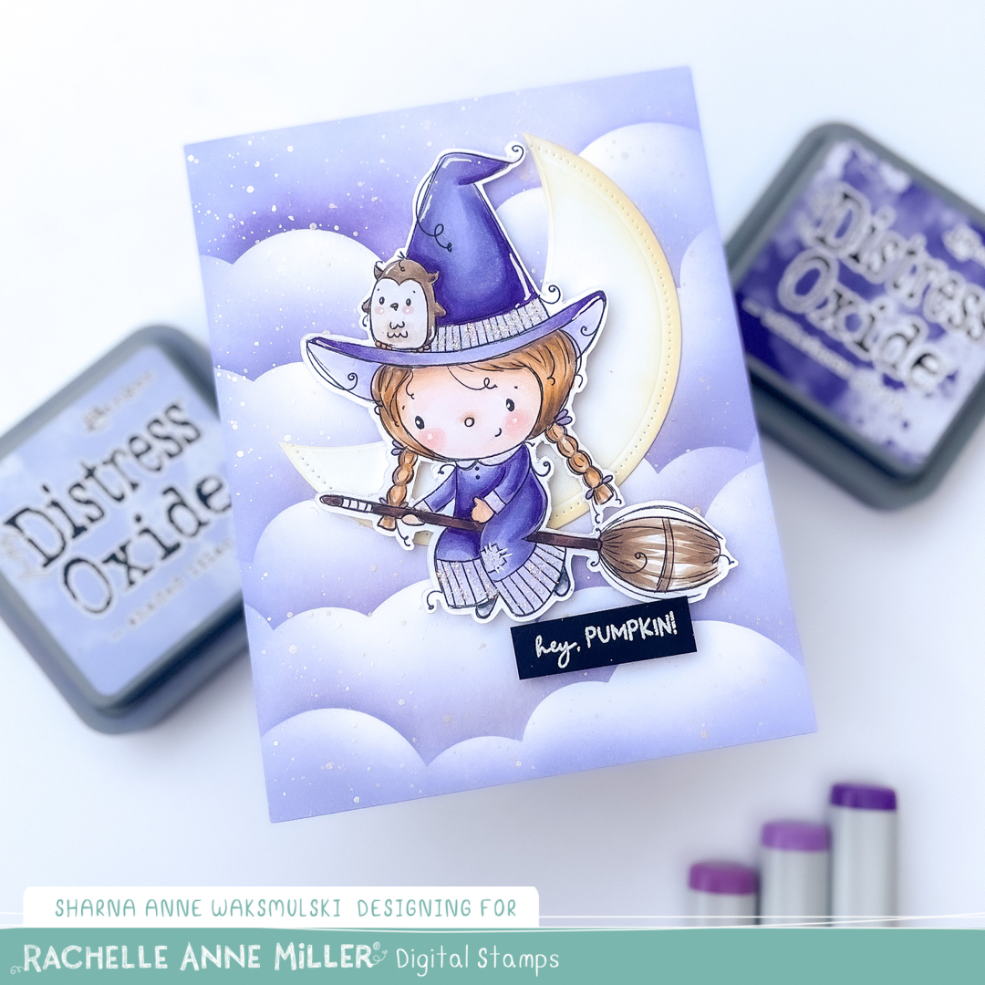 'Cute Witch' Digital Stamp