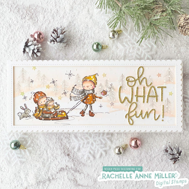 'Christmas Sled' Digital Stamp