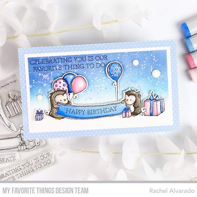 'Birthday Owls' Digital Stamp