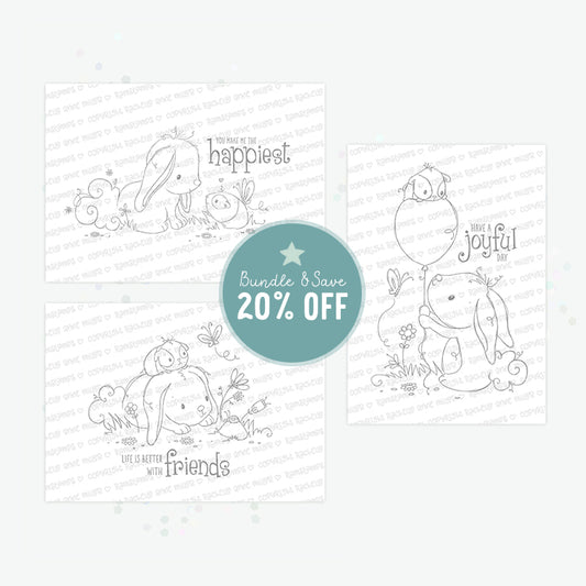 'Bunny & Guinea: Collection 1' Digital Stamp Set