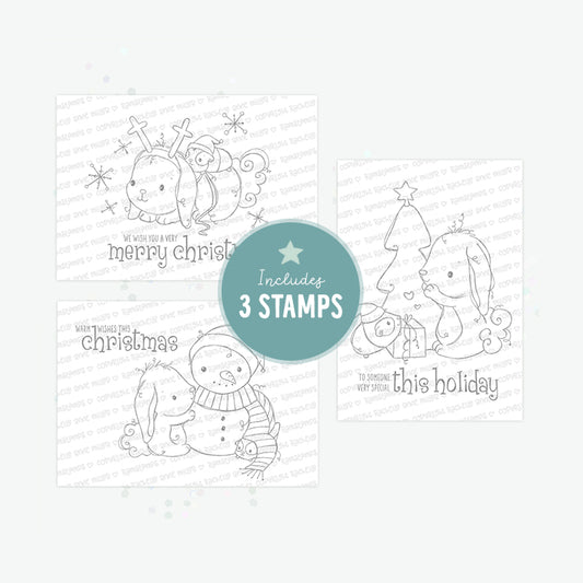 'Bunny & Guinea: Christmas' Digital Stamp Set