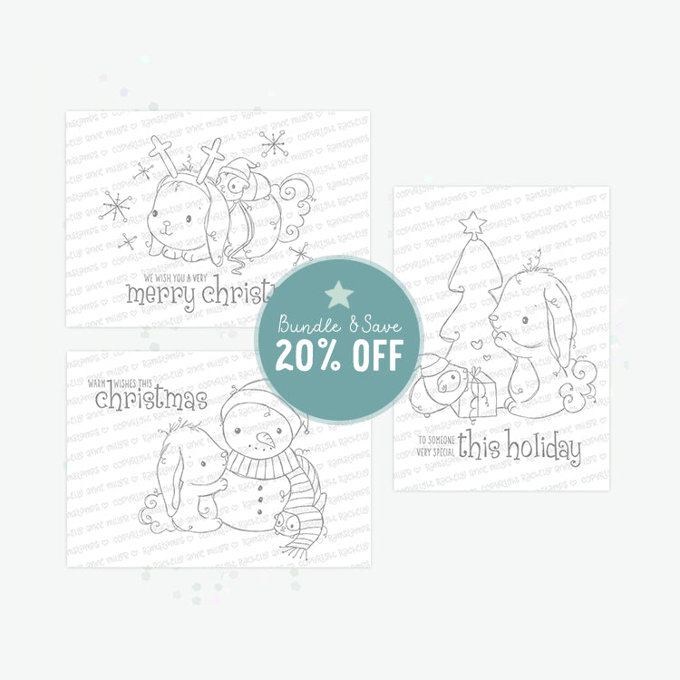 'Bunny & Guinea: Christmas' Digital Stamp Set