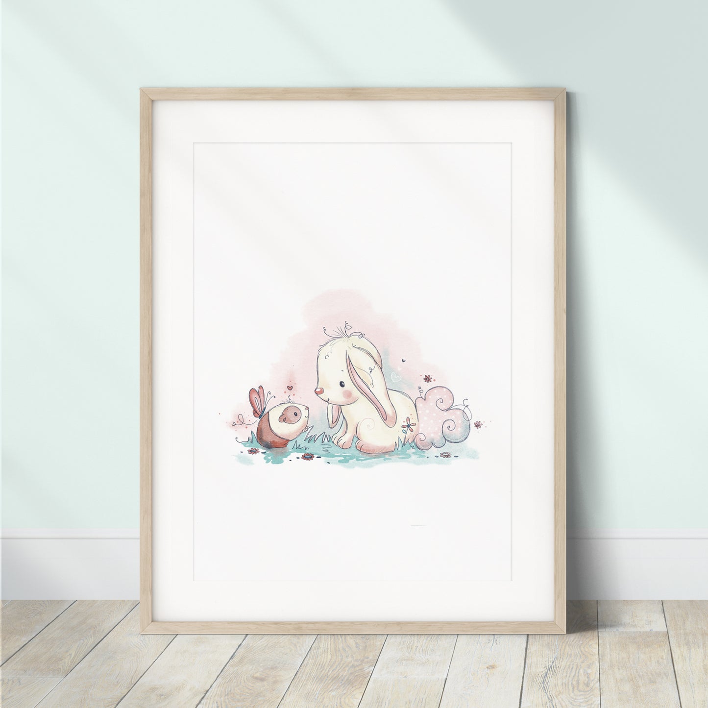 'Bunny and Guinea Adventures' Children's Wall Art Print Set