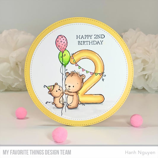 'Animal Number: Two Bears' Digital Stamp