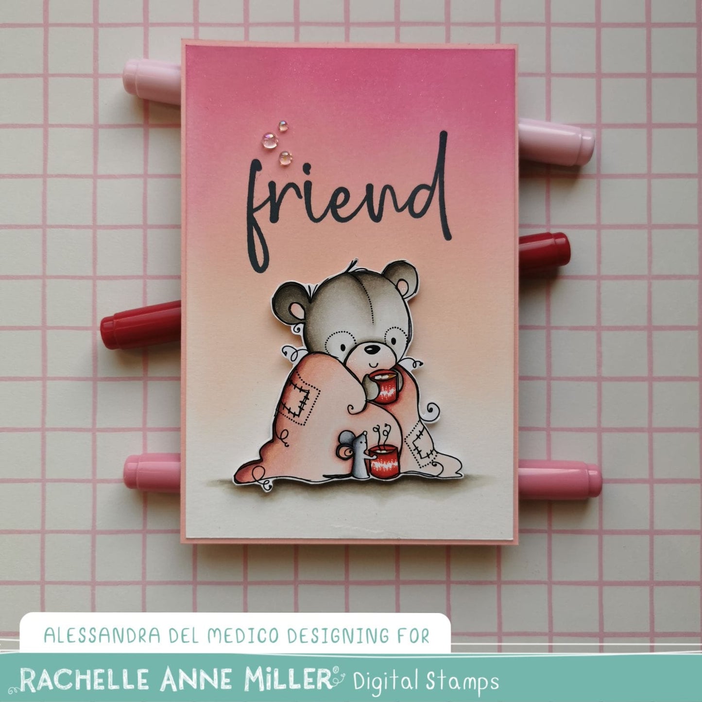 'Cuddle Up' Christmas Digital Stamp