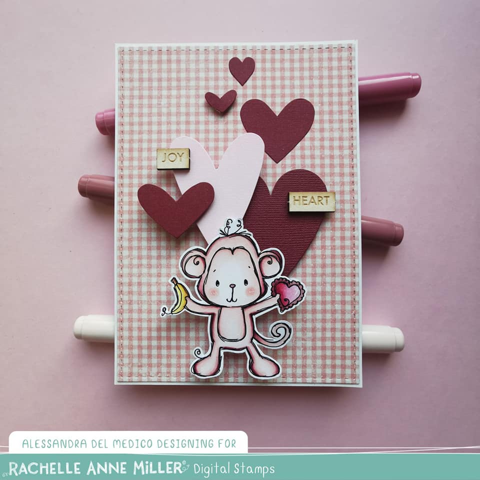 'Monkey Love' Digital Stamp