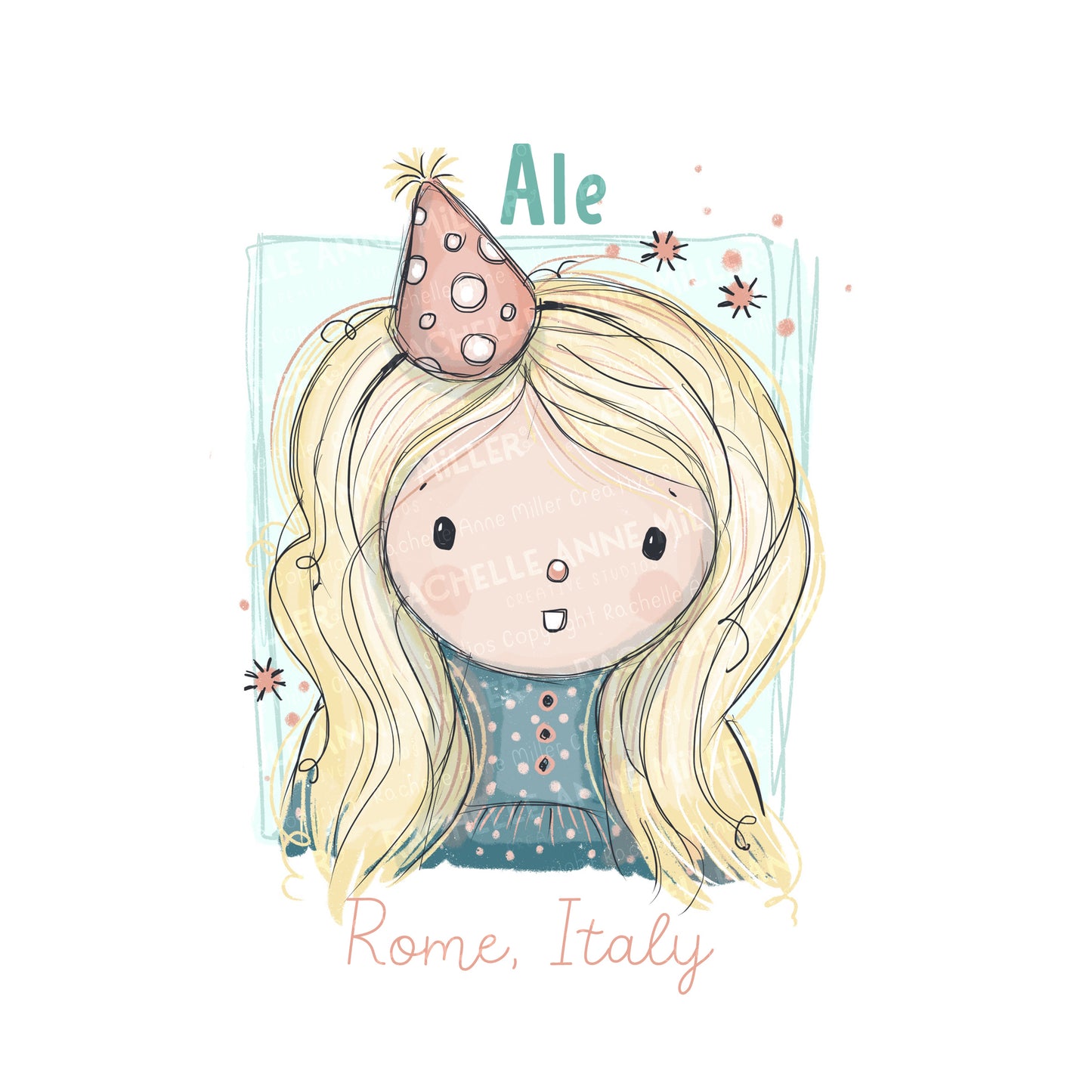 'Party Girl Ale' Profile Digital Stamp