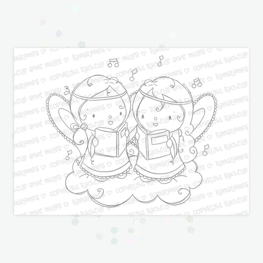 'Angels' Christmas Digital Stamp