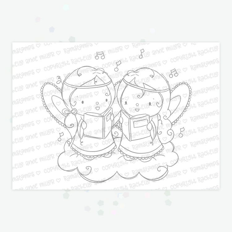 'Angels' Christmas Digital Stamp