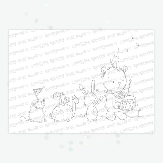 'Animal Parade' Digital Stamp