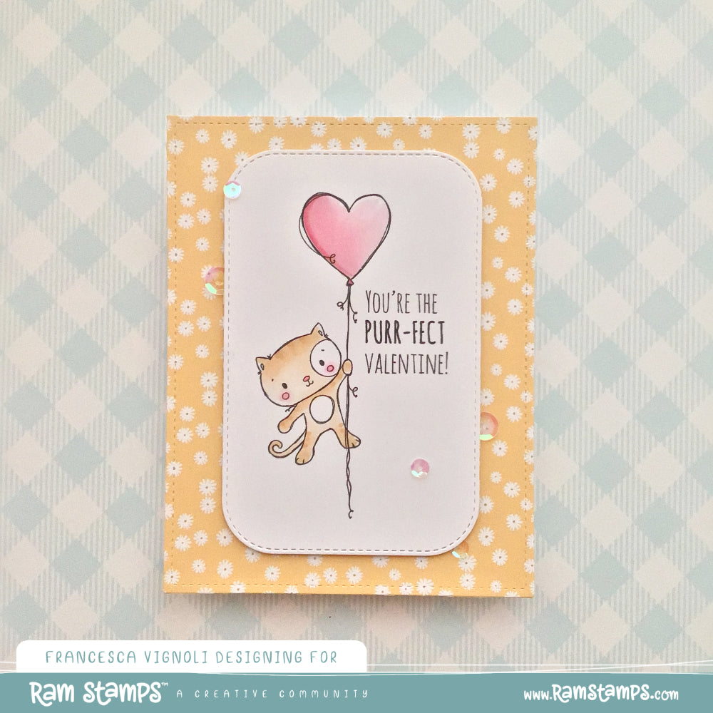 'Animal Valentines - Cat' Digital Stamp