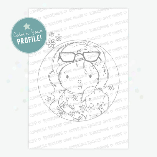 'Anisha's Pup' Profile Digital Stamp