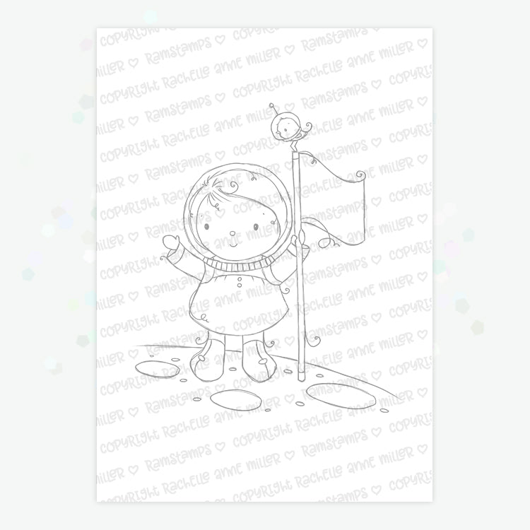 'Astronaut Explorer' Digital Stamp