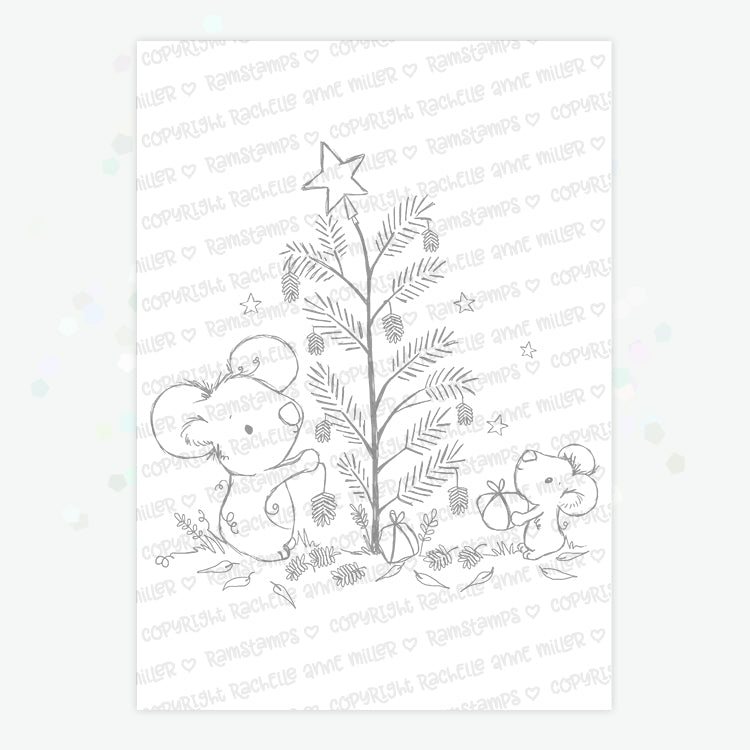 'Koala Christmas' Digital Stamp