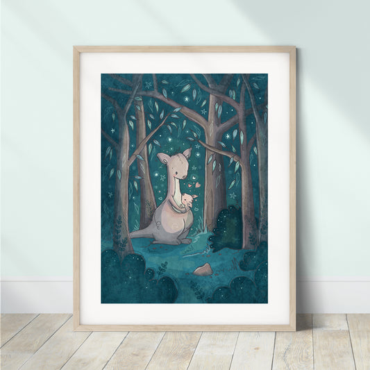 'Baby Joey' Children's Wall Art Print