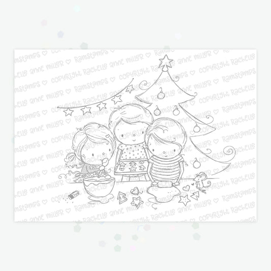 'Christmas Baking' Digital Stamp