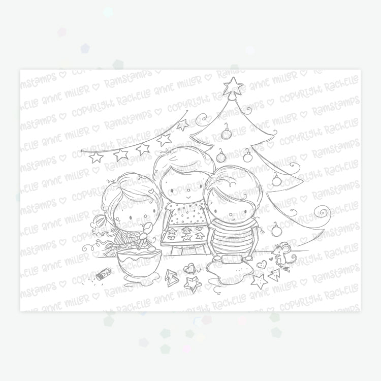 'Christmas Baking' Digital Stamp
