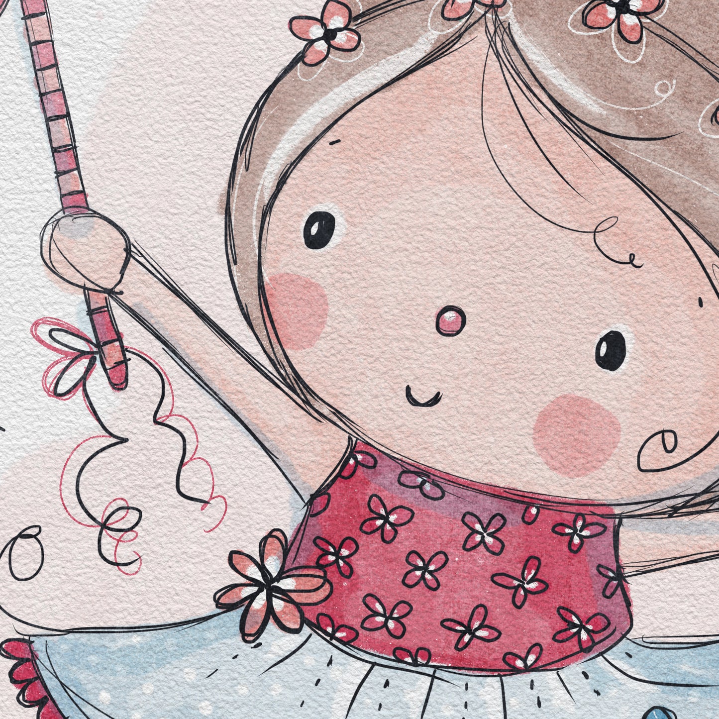 'Dancing Ballerina' Children's Wall Art Print