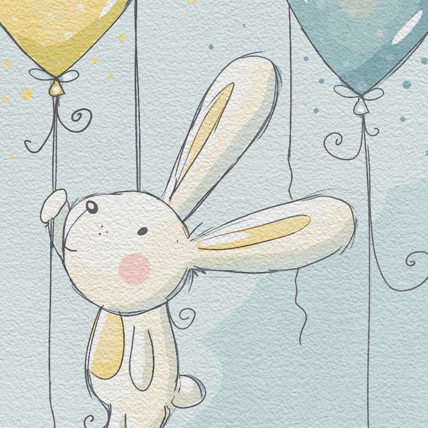 'Animal Balloons' Children's Wall Art Print