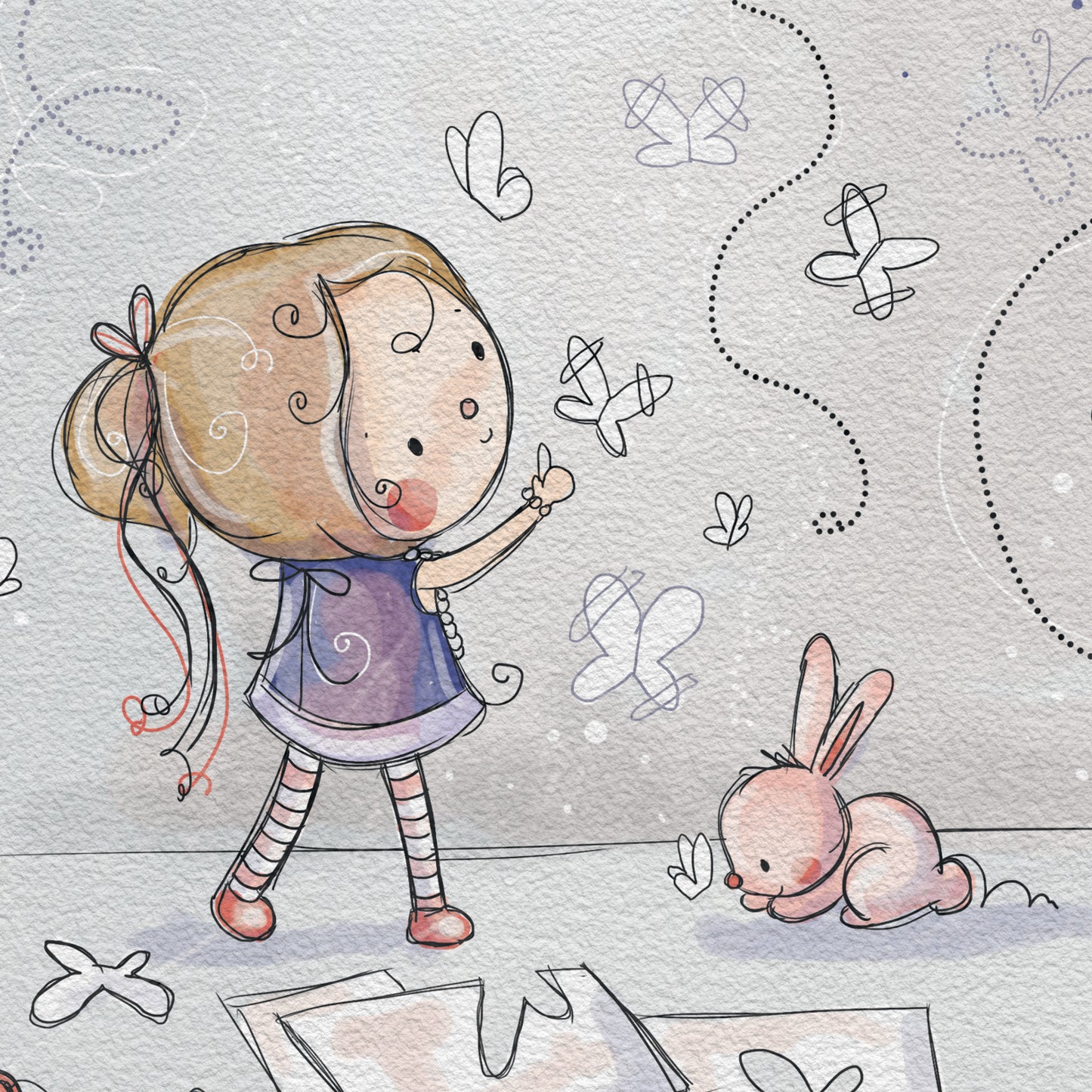 'Butterfly Dance' Children's Wall Art Print