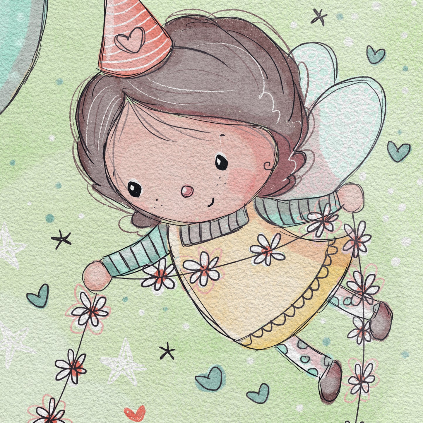 'Fairy Garden Party' Children's Wall Art Print