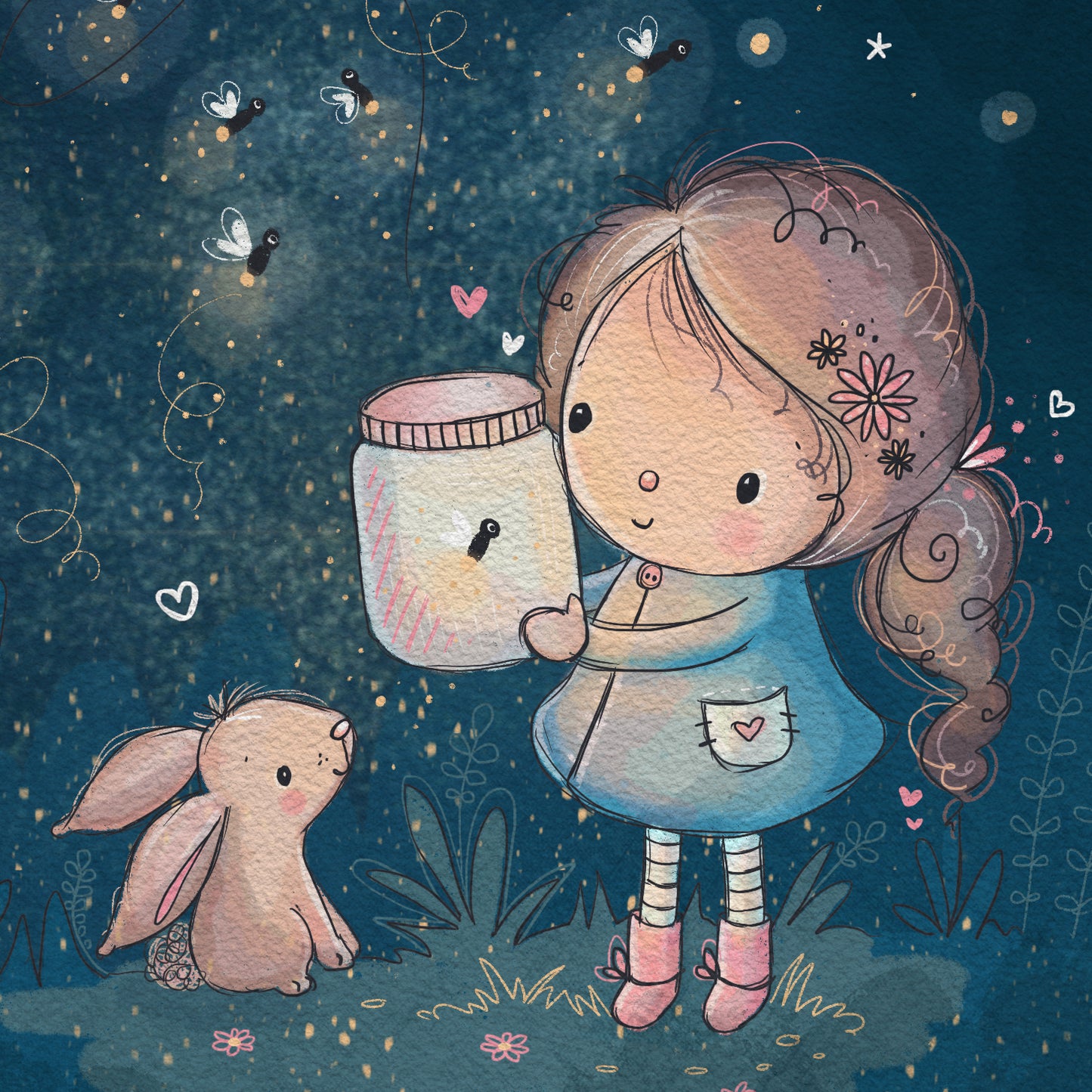 'Fireflies' Children's Wall Art Print