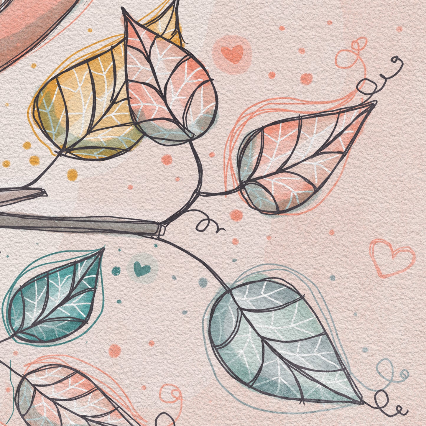 'Pretty Bird' Children's Wall Art Print