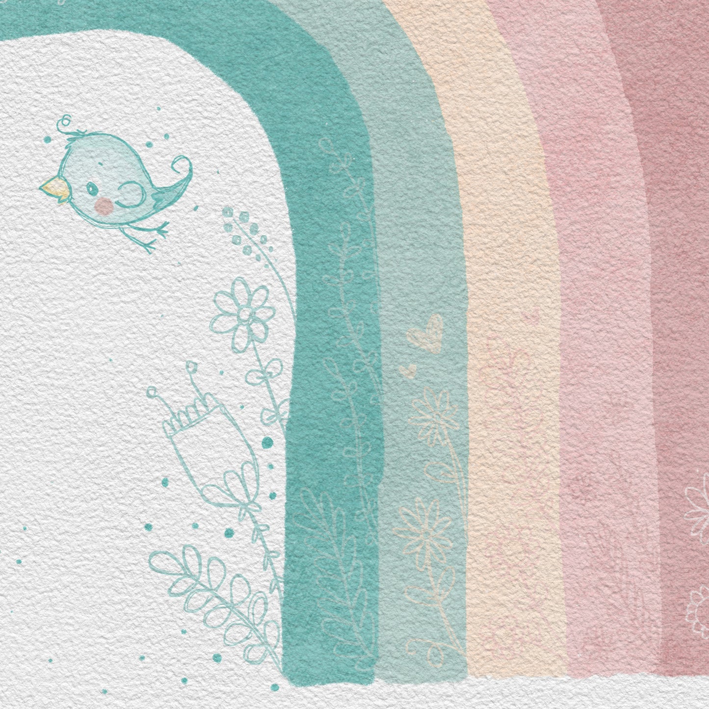 'Pastel Rainbow' Children's Wall Art Print