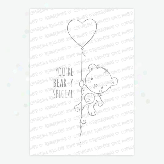 'Animal Valentines - Bear' Digital Stamp