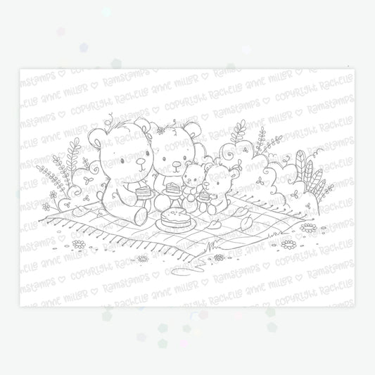 'Teddy Bear Picnic' Digital Stamp