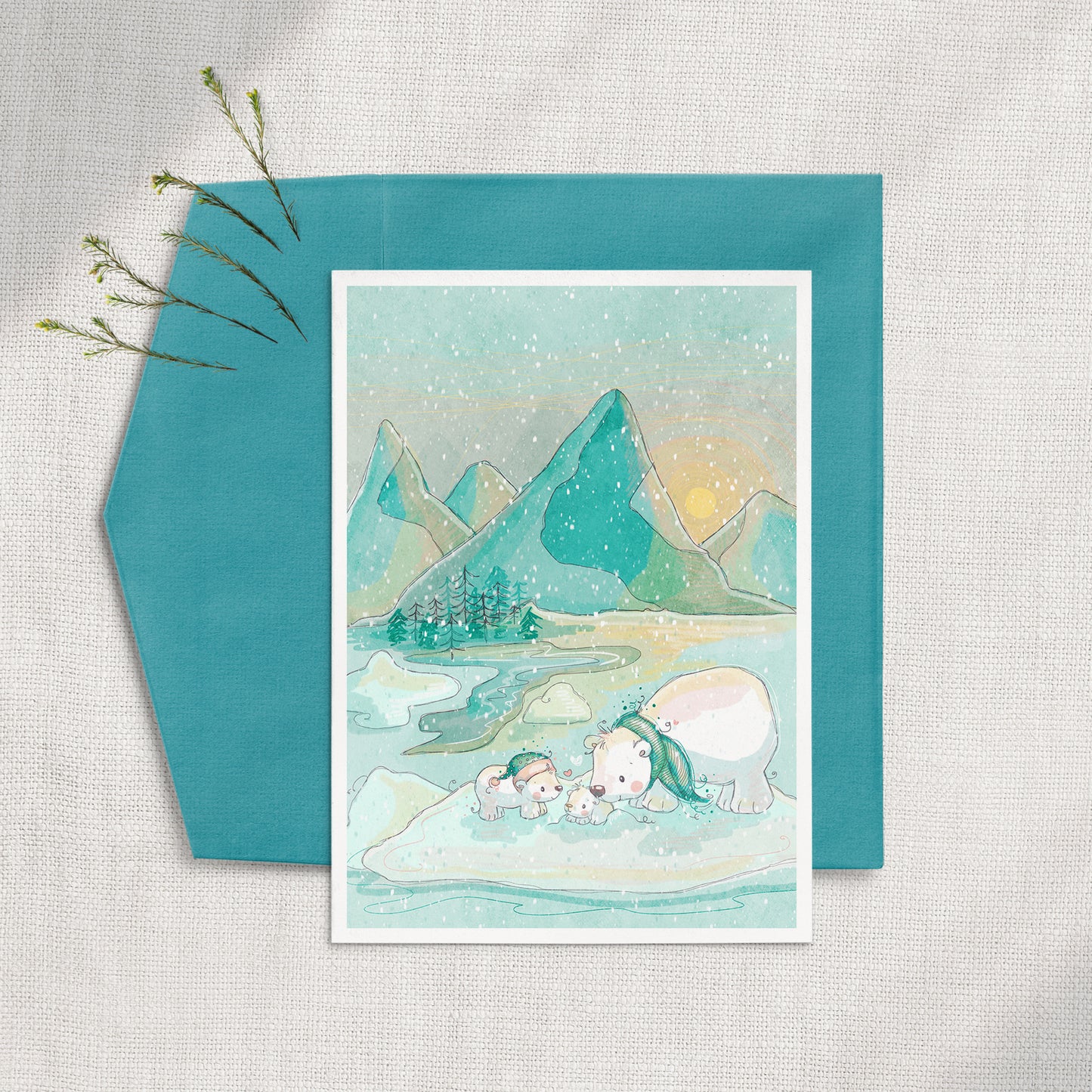 Polar Bear Christmas Card