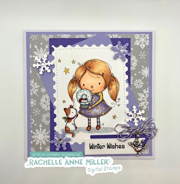 'Kitty Snowglobe' Digital Stamp