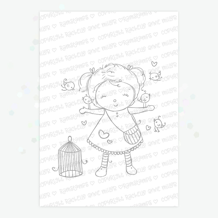 'Birdy Love' Digital Stamp