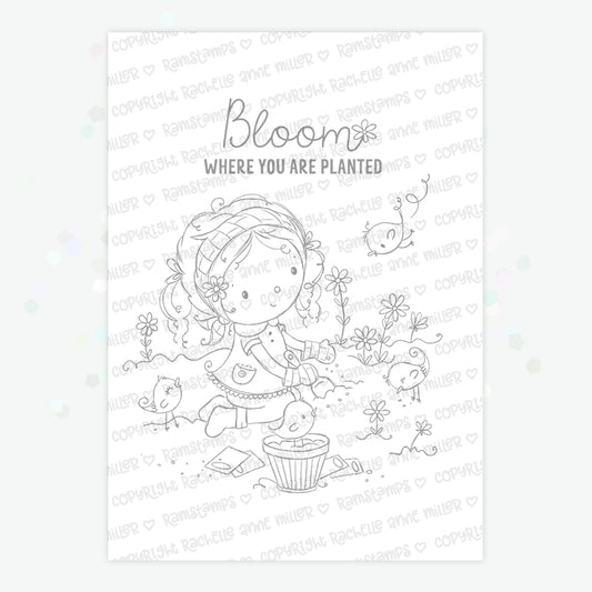 'Garden Blooms' Digital Stamp