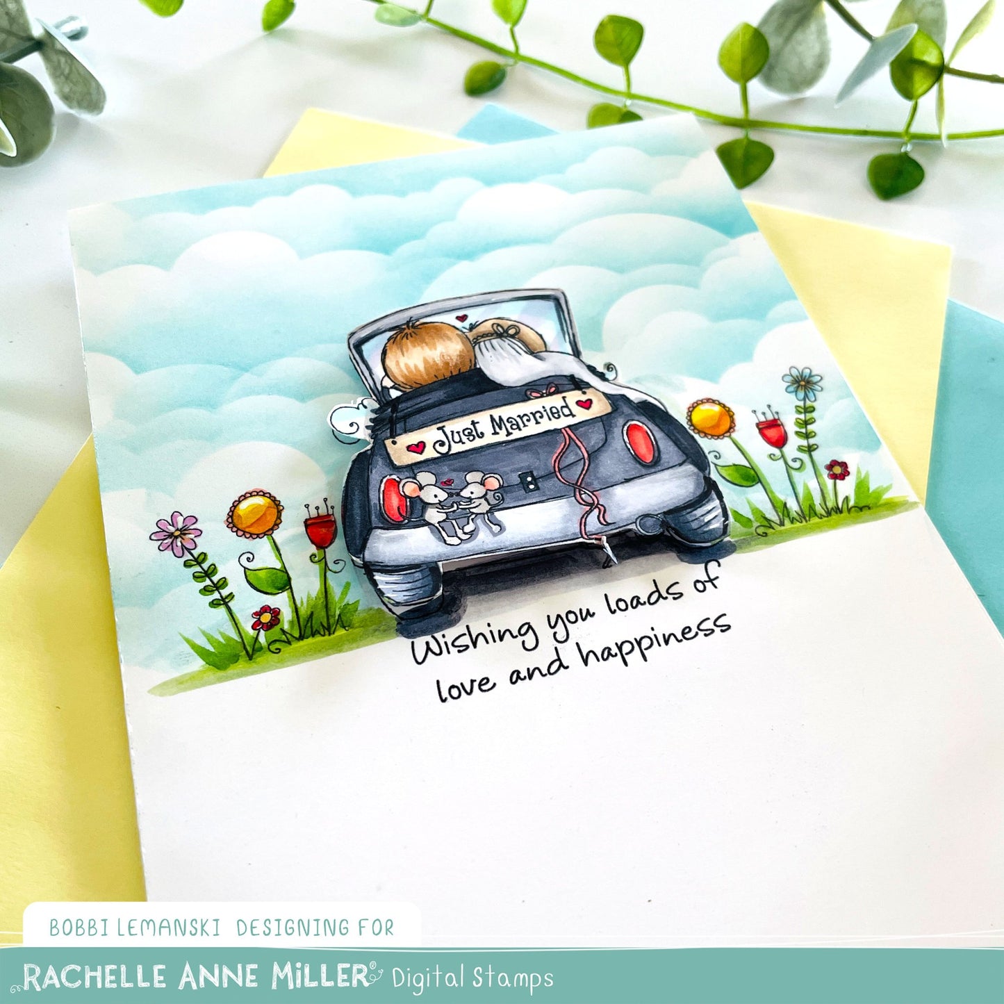 'Just Married: Wedding' Scene Creator Digital Stamp