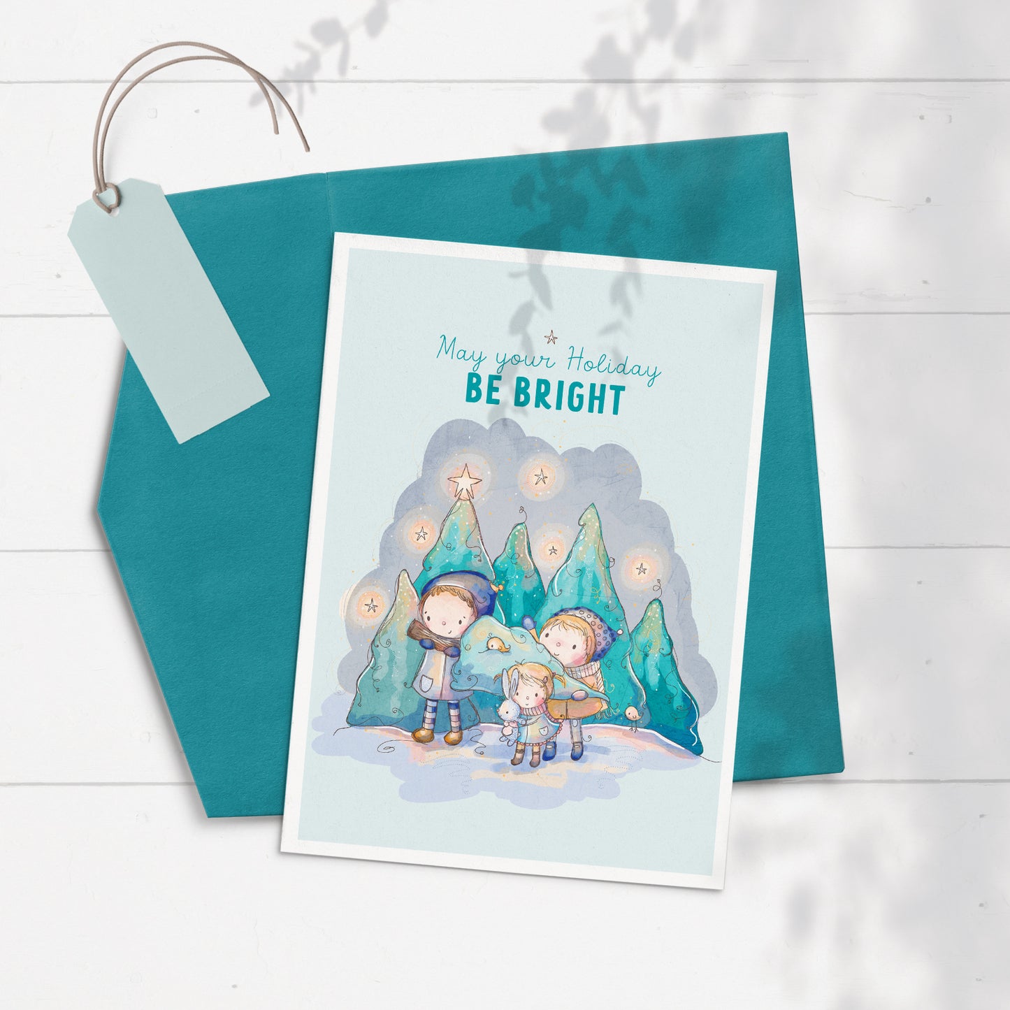 'Be Bright' Christmas Card