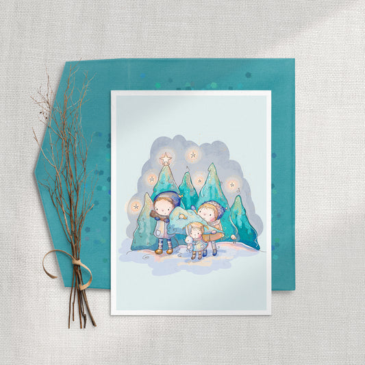 'Be Bright' Christmas Card