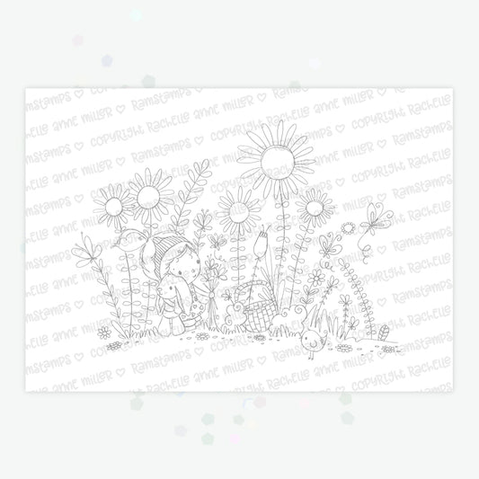 'Flower Garden' Digital Stamp
