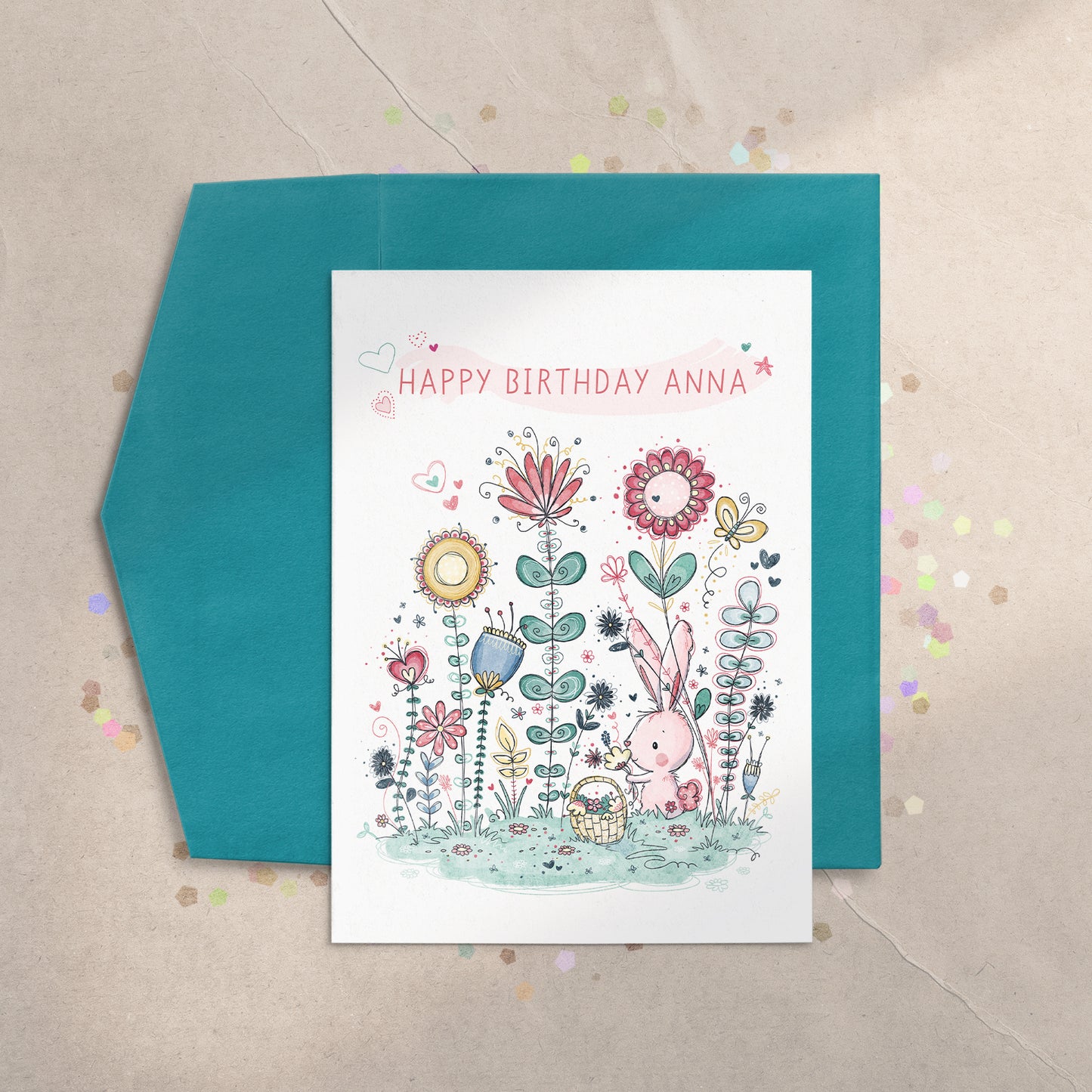 Bunny Garden Greeting Card