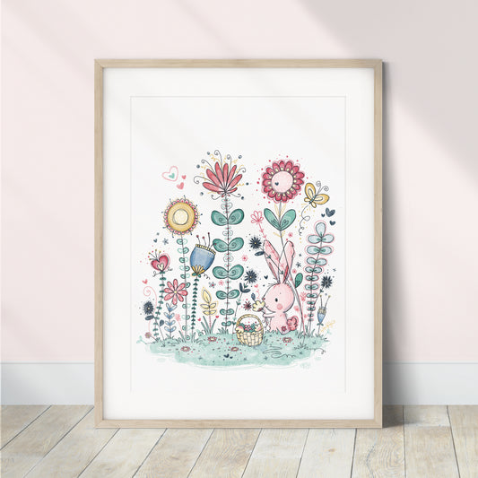 'Whimsical Garden' Children's Wall Art Print