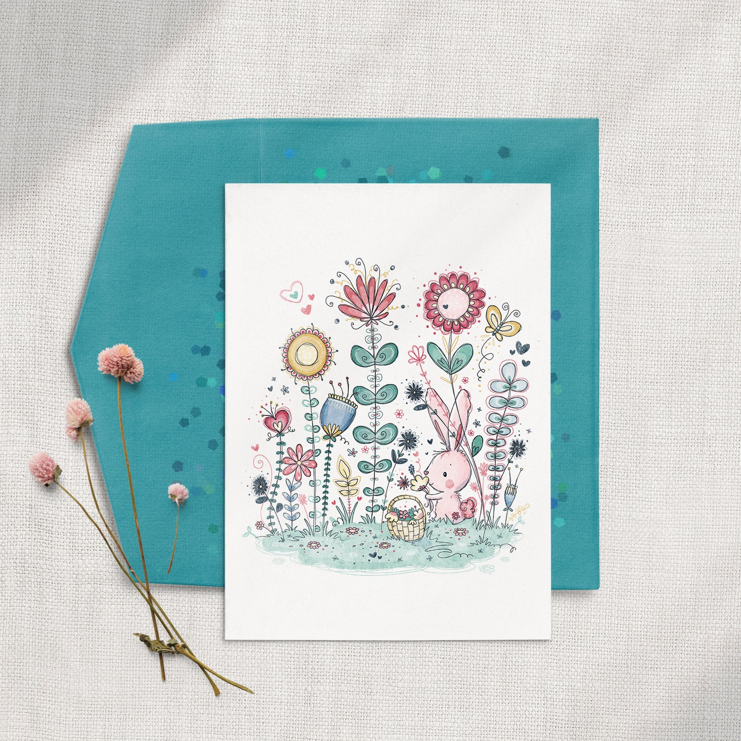 Bunny Garden Greeting Card