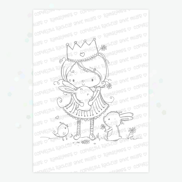 'Bunny Princess' Digital Stamp