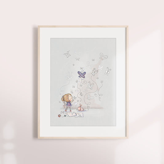 'Butterfly Dance' Children's Wall Art Print