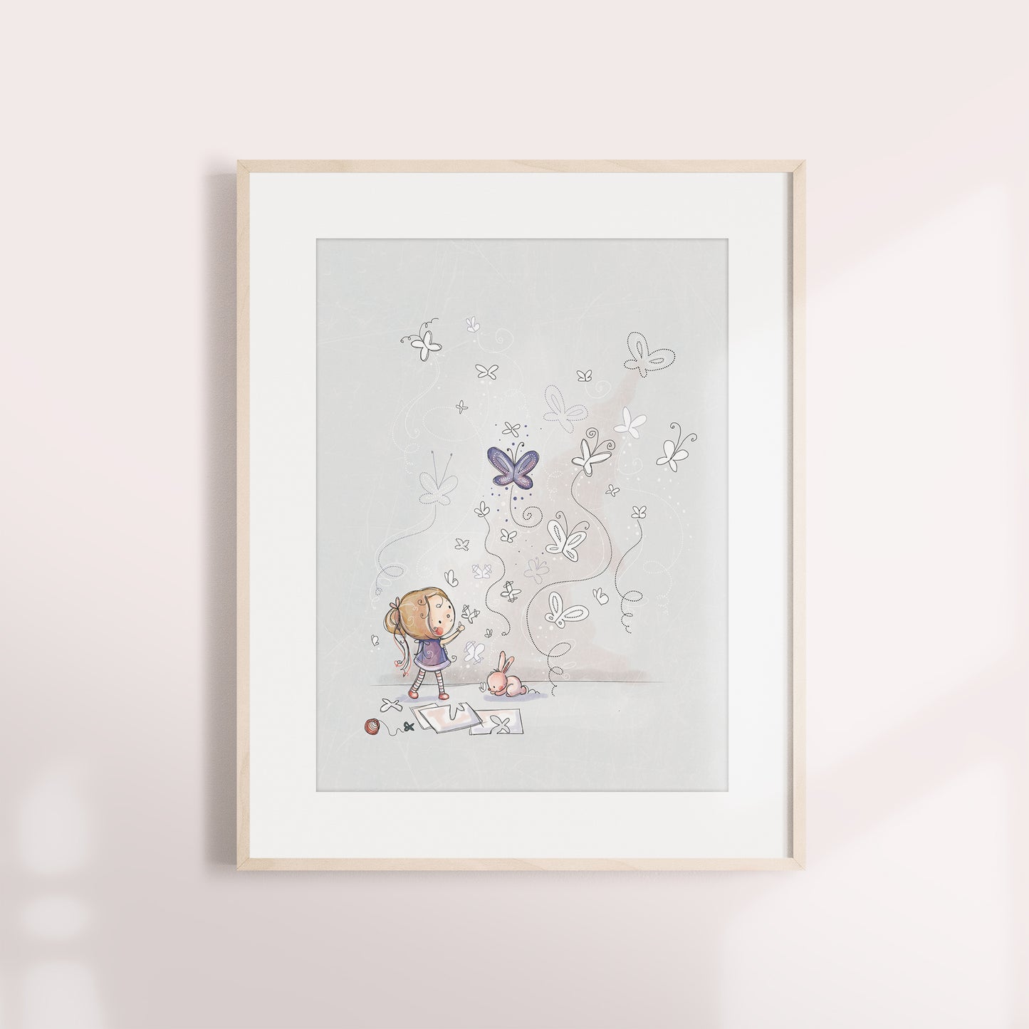 'Butterfly Dance' Children's Wall Art Print