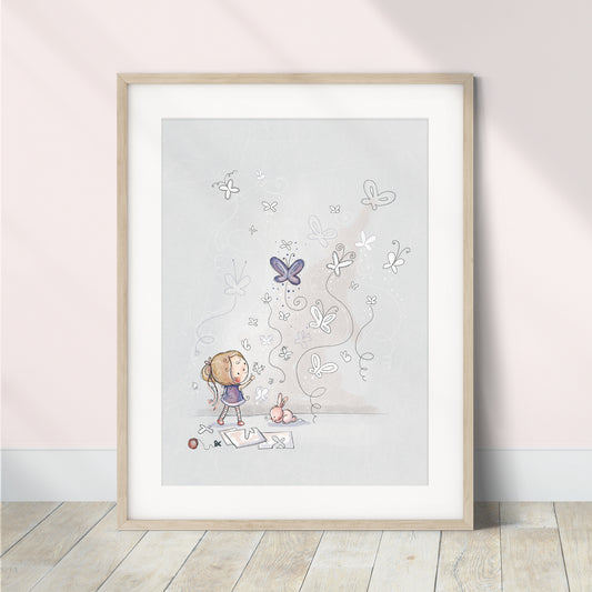 'Butterfly Dance' Children's Wall Art Print