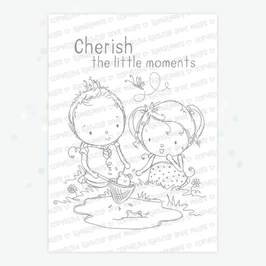 'Pond Play' Digital Stamp