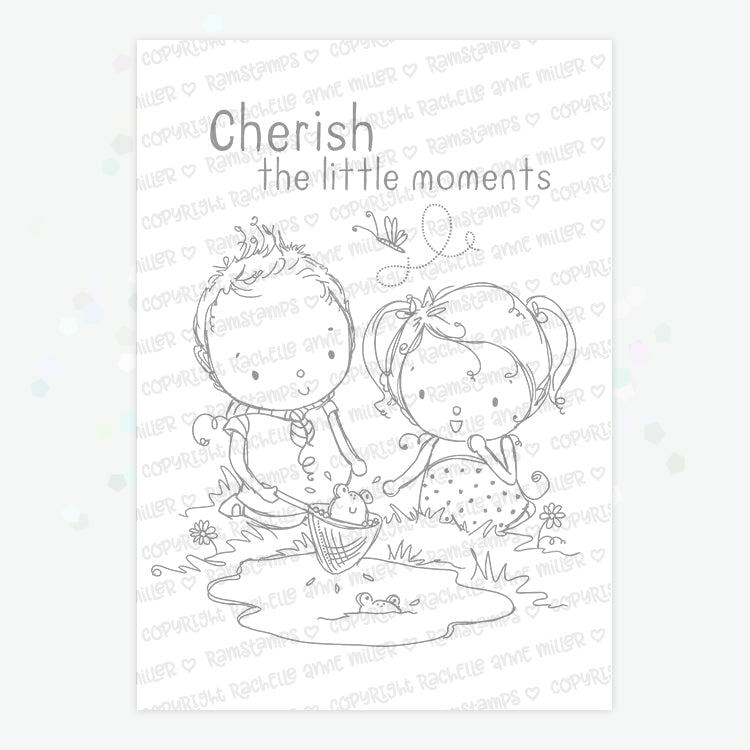 'Pond Play' Digital Stamp