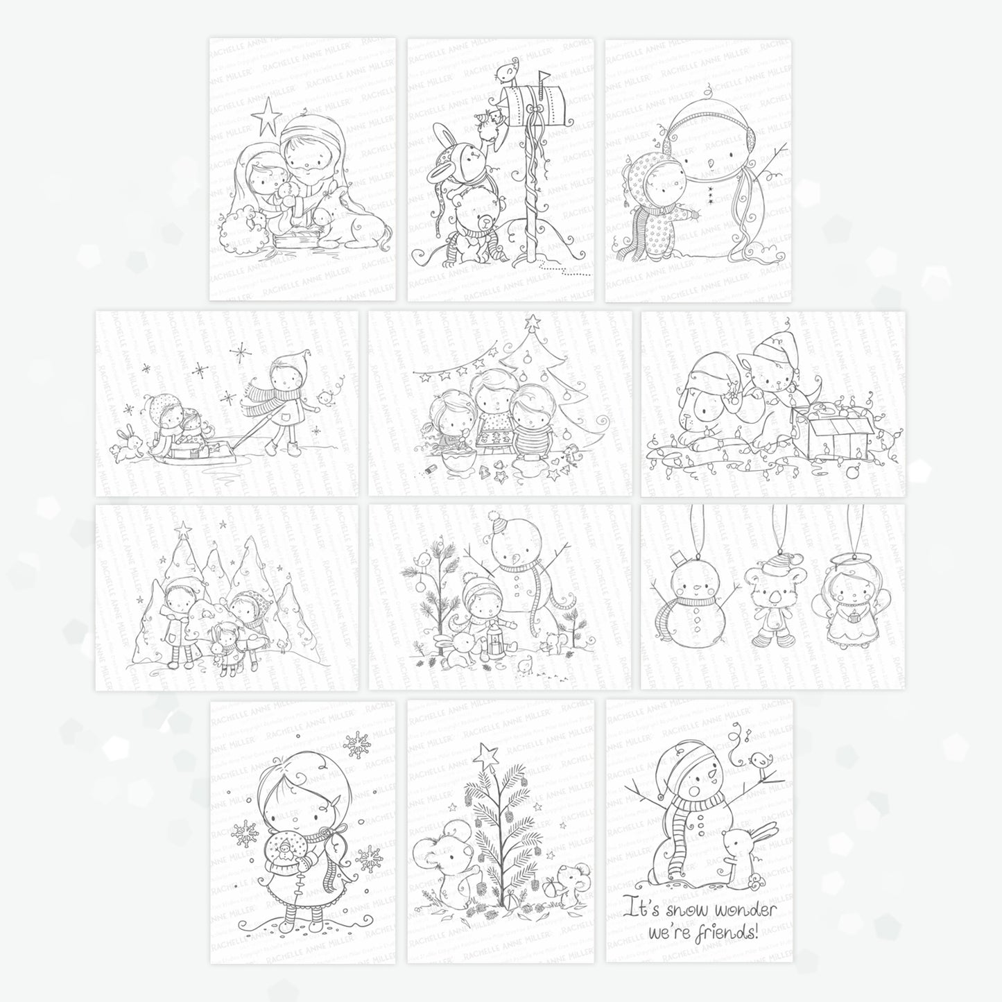 'Christmas Bestsellers' Digital Stamp Set (12 Stamps)