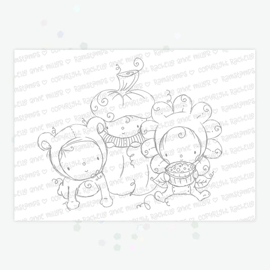 'Halloween Dress Up' Digital Stamp